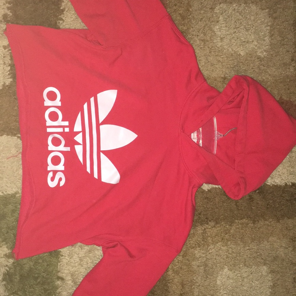 Adidas crop top hoodie